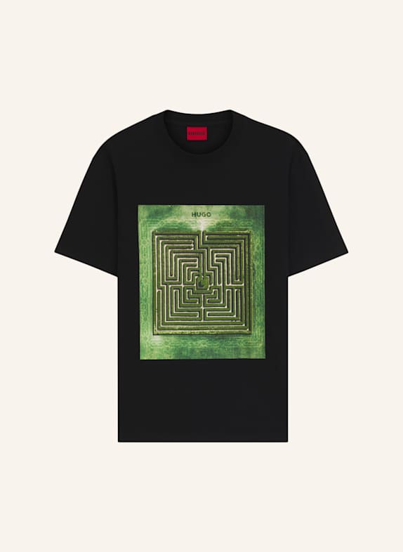 HUGO T-Shirt DABRYNTEE Relaxed Fit SCHWARZ