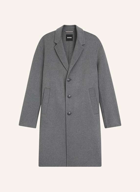 BOSS Klassischer Mantel C-CALE-DF-254F Relaxed Fit GRAU
