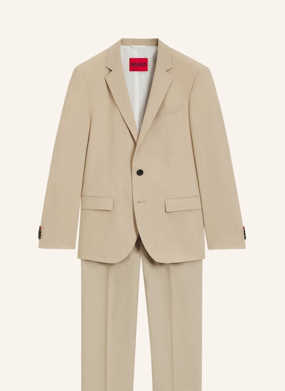 HUGO Anzug HENRY/GETLIN Slim Fit BEIGE