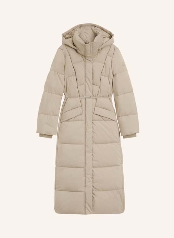 BOSS Steppmantel PAMAXI mit abnehmbarer Kapuze BEIGE