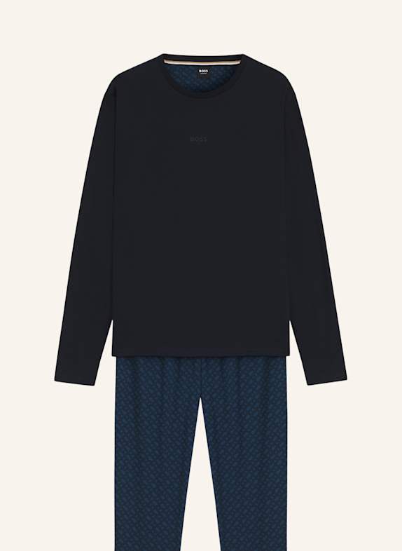 BOSS Pyjama-Set RELAX LONG SET Regular Fit DUNKELBLAU