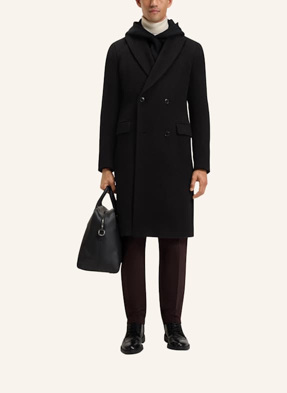 BOSS Alpaka-Mantel HYDE SCHWARZ