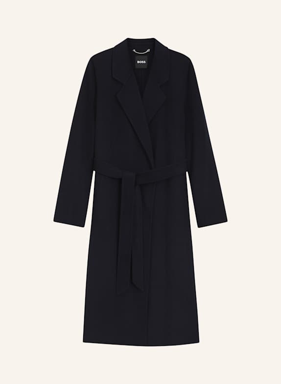 BOSS Klassischer Mantel COTAZ_DF Slim Fit DUNKELBLAU