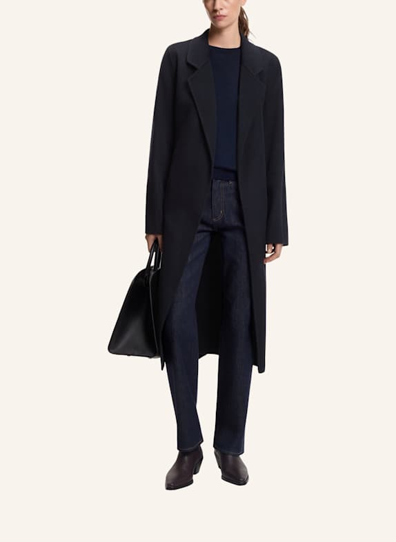 BOSS Klassischer Mantel COTAZ_DF Slim Fit DUNKELBLAU