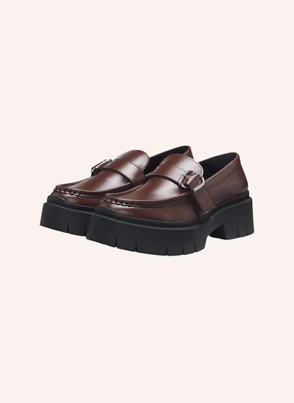 HUGO Flacher Schuh KRIS_NEWLOAFER_BROM DUNKELBRAUN