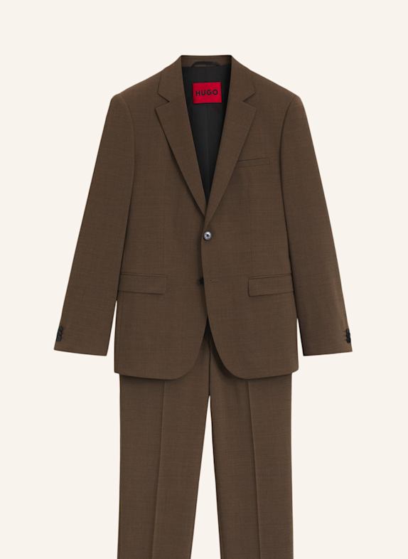 HUGO Business Anzug ARTI-HESTEN253X Extra-Slim Fit BRAUN