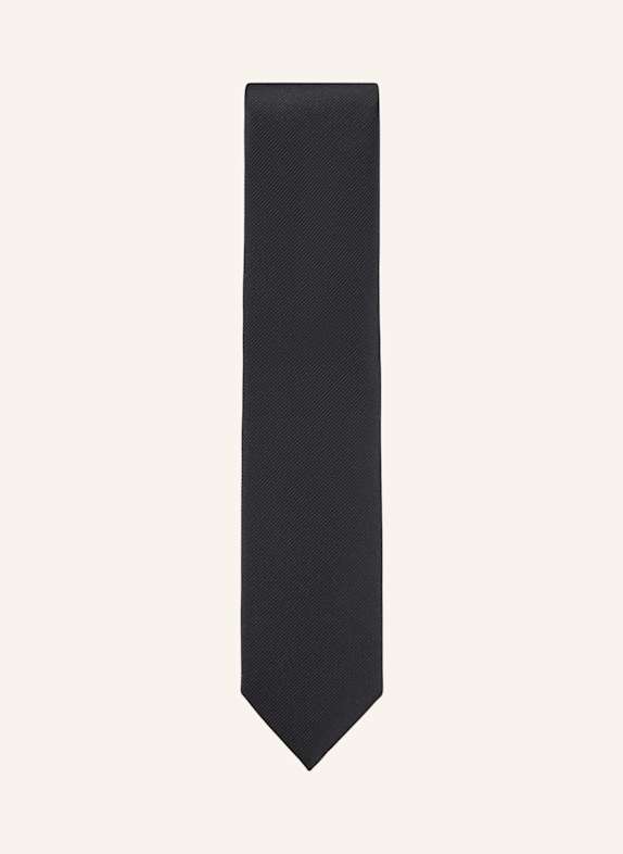 HUGO Krawatte TIE CM 6 METAL DET. SCHWARZ
