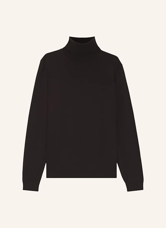 BOSS Rollkragenpullover MUSSO DUNKELBRAUN