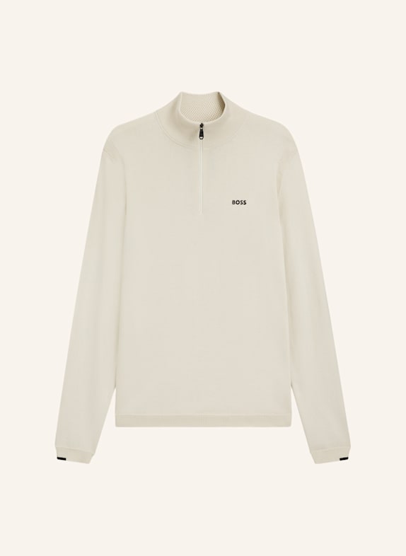 BOSS Pullover K_EVER-X QZ Regular Fit WEISS