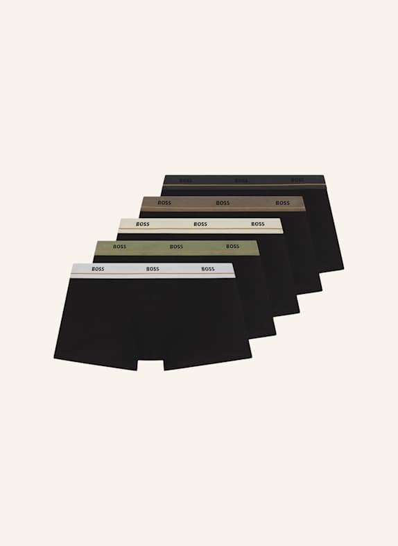 BOSS Boxershort TRUNK 5P ESSENTIAL SCHWARZ