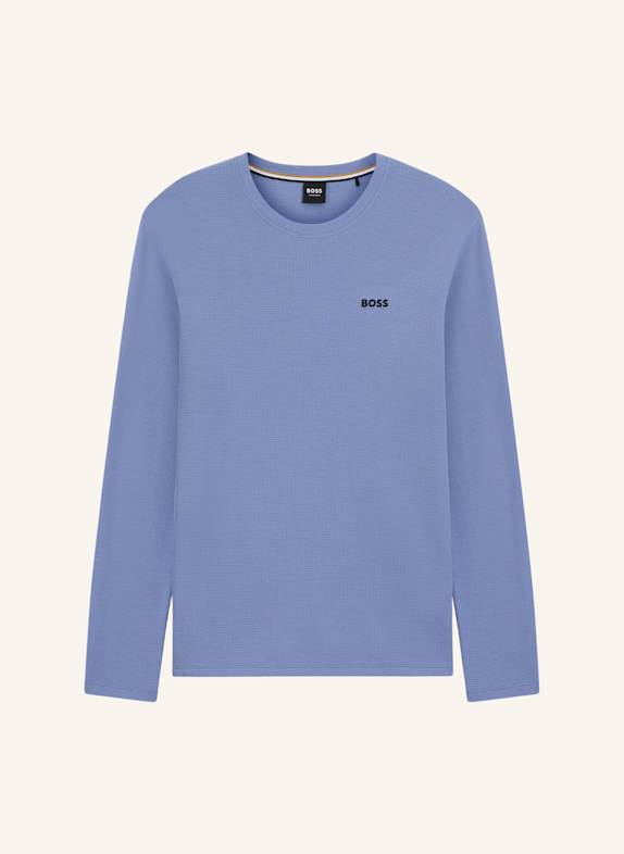 BOSS Schlafshirt WAFFLE HELLBLAU