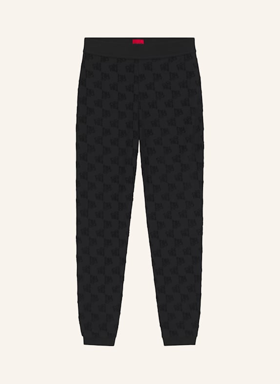 HUGO Loungewear Unterteil TERRYMONOGRAM_PANTS SCHWARZ