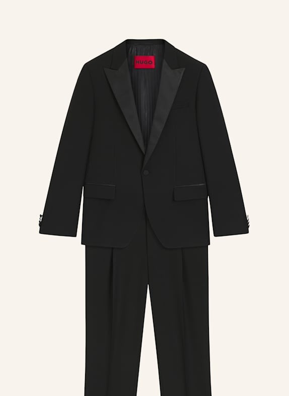 HUGO Business Anzug HENRY-GETLIN254EV1X Slim Fit SCHWARZ