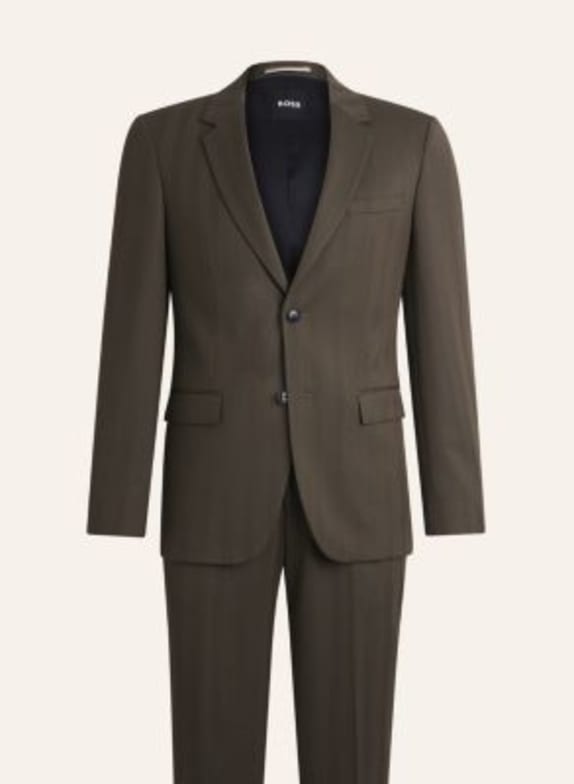 BOSS Business Anzug H-HOUSTON-2PCS-252 Slim Fit BRAUN