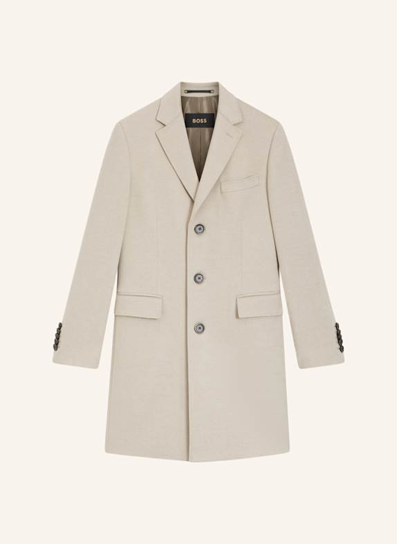 BOSS Klassischer Mantel L-HAL-234 Slim Fit BEIGE