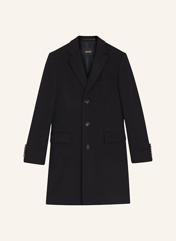 BOSS Klassischer Mantel L-HAL-234 Slim Fit DUNKELBLAU
