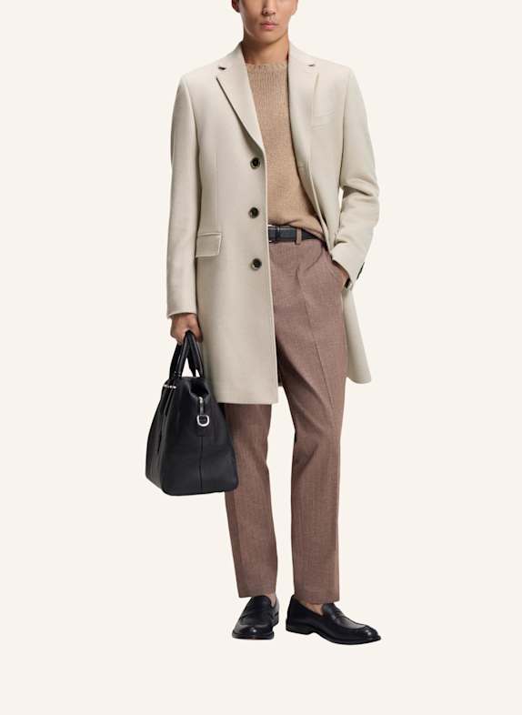 BOSS Klassischer Mantel L-HAL-234 Slim Fit BEIGE