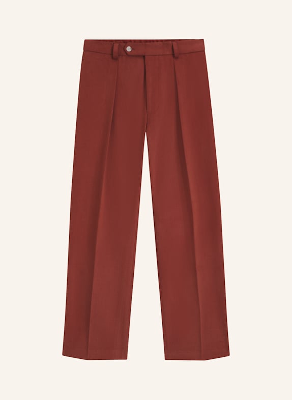 BOSS Business Hose TROUSERS-252_DB Relaxed Fit DUNKELROT