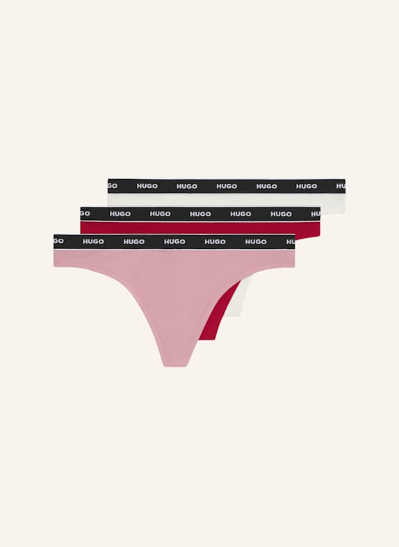 HUGO Slip TRIPLET THONG STRIPE WEISS