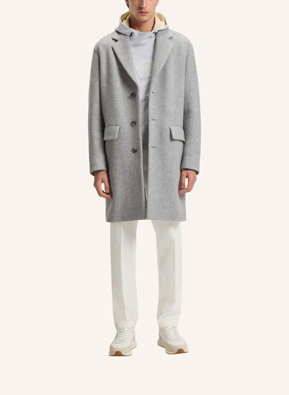 BOSS Klassischer Mantel C-CALE-FLAPS-254 Relaxed Fit GRAU