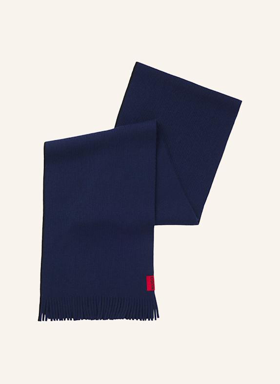 HUGO Strickschal ZASCHEL SET DUNKELBLAU