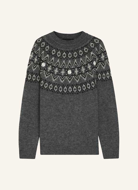 BOSS Pullover C-HISLE Relaxed Fit GRAU