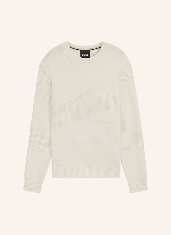 BOSS Pullover H-HIDOLE Relaxed Fit WEISS