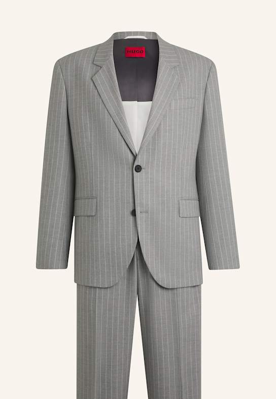 HUGO Business Anzug KARLO-FLIPS251X Modern Fit GRAU