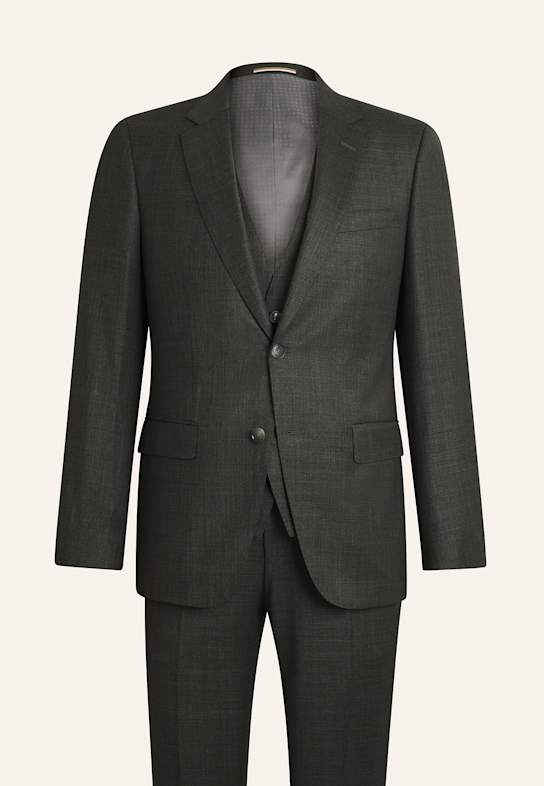 BOSS Business Anzug H-HUGE-3PCS-253 Slim Fit BRAUN