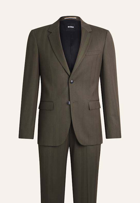 BOSS Business Anzug H-HOUSTON-2PCS-252 Slim Fit BRAUN