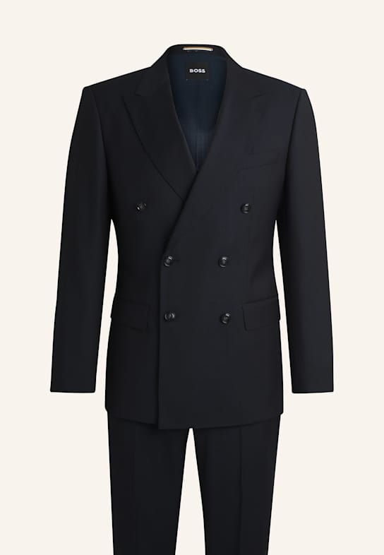 BOSS Business Anzug H-HUGE-2PCS-DB-254 Slim Fit DUNKELBLAU