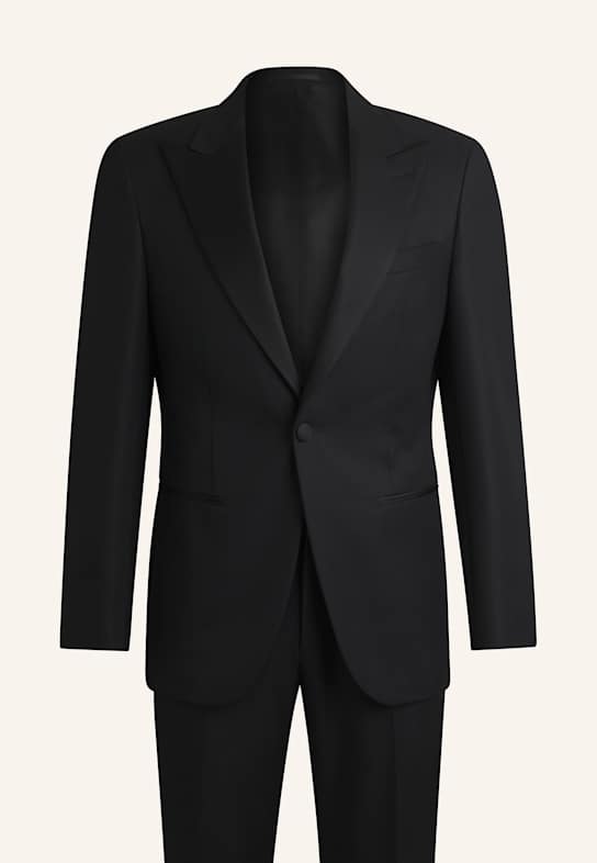 BOSS Business Anzug L-HARVERS2PCSTUX-254 Slim Fit SCHWARZ