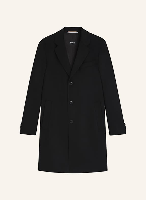 BOSS Klassischer Mantel H-HYDE-254_LUX Slim Fit SCHWARZ