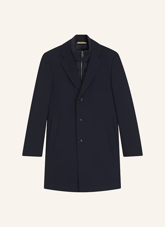 BOSS Klassischer Mantel H-HYDE-BIB-254 Slim Fit DUNKELBLAU
