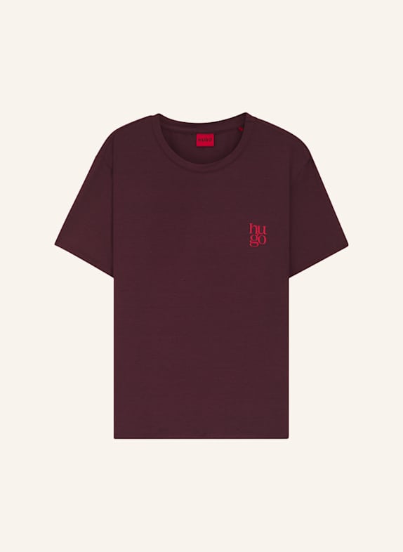 HUGO Pyjama-Oberteil CASUAL T-SHIRT Regular Fit DUNKELLILA