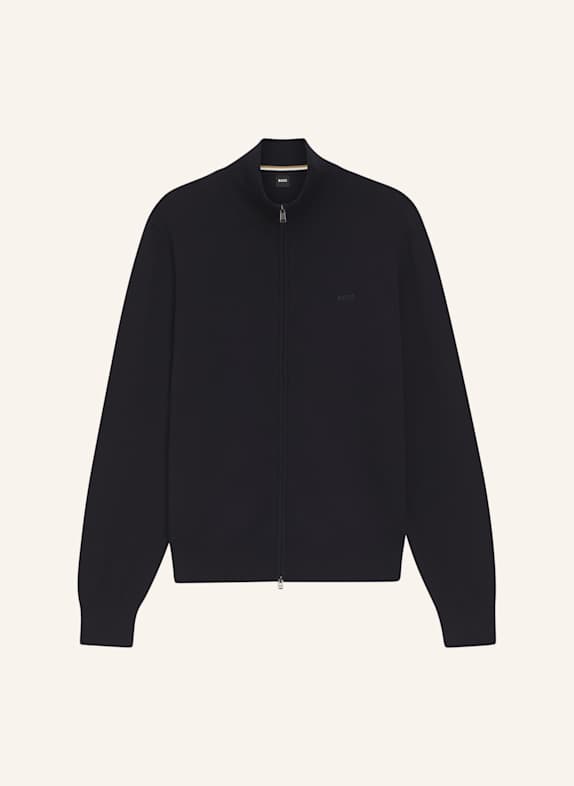 BOSS Strickjacke UPALANO-L Regular Fit DUNKELBLAU