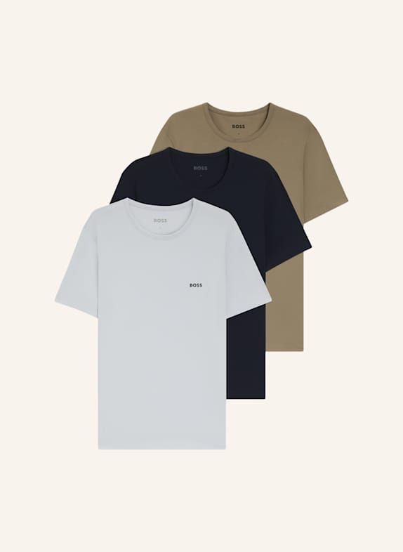 BOSS Unterwäsche Top TSHIRTRN 3P CLASSIC Regular Fit WEISS