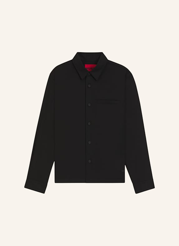 HUGO Business Hemd ENOCK Oversize Fit SCHWARZ