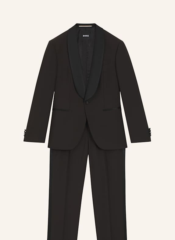 BOSS Business Anzug H-HUGE-2PCS-TUXS-254 Slim Fit DUNKELBRAUN