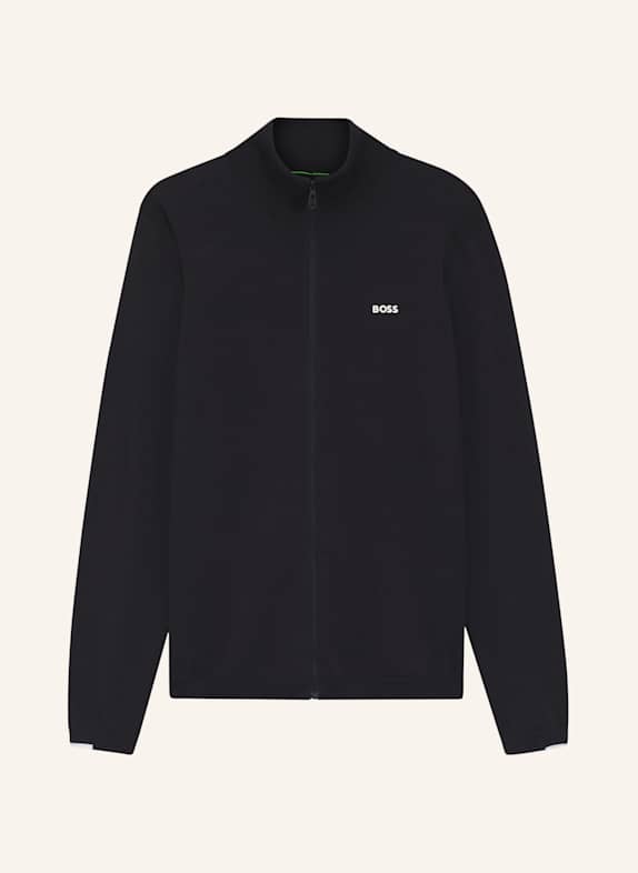 BOSS Strickjacke KN_EVER-X FZ Regular Fit DUNKELBLAU