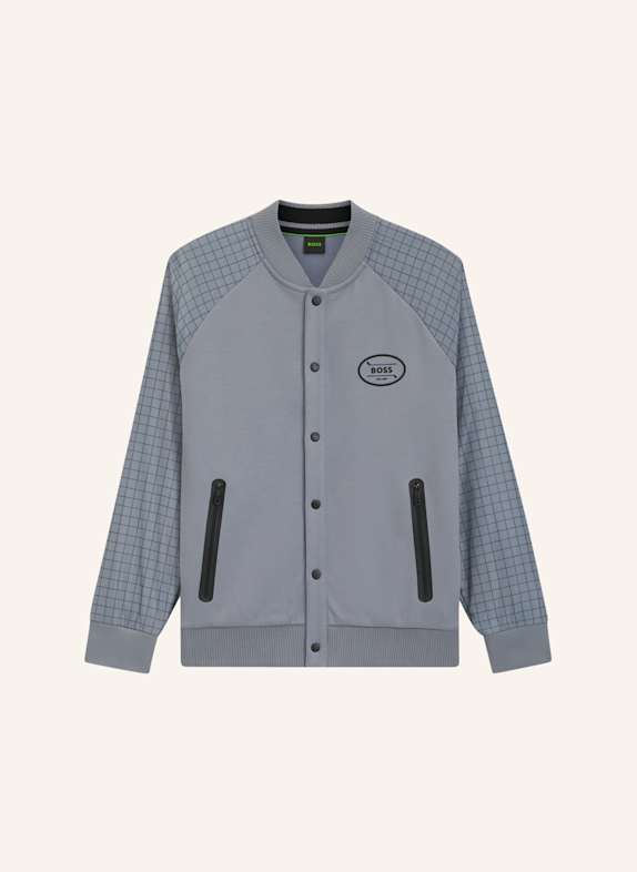 BOSS Sweatshirt FZ BOMBER GL Regular Fit DUNKELGRAU