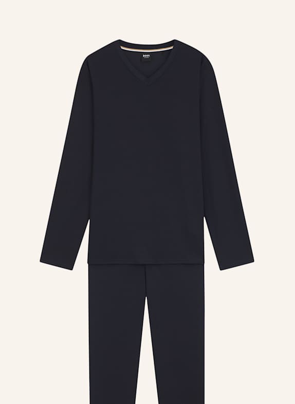 BOSS Pyjama-Set ENERGETIC LONG SET Regular Fit DUNKELBLAU