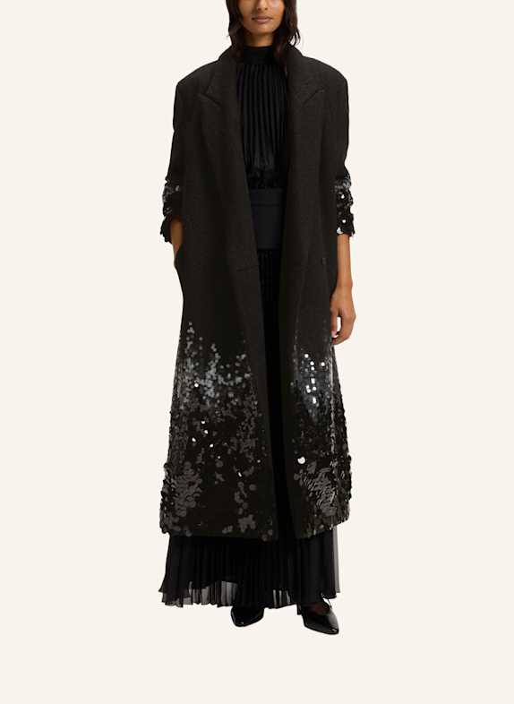 BOSS Klassischer Mantel CASCANA1 Regular Fit WEISS