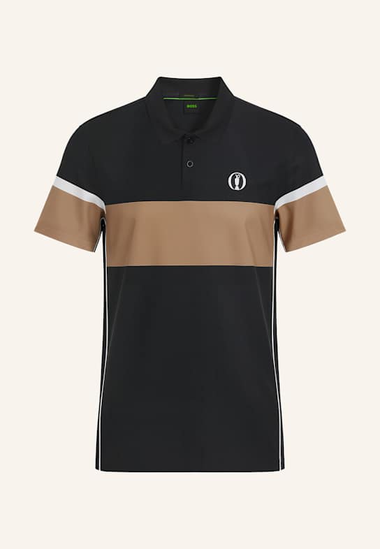 BOSS Poloshirt PADDY THE OPEN 25 Regular Fit SCHWARZ