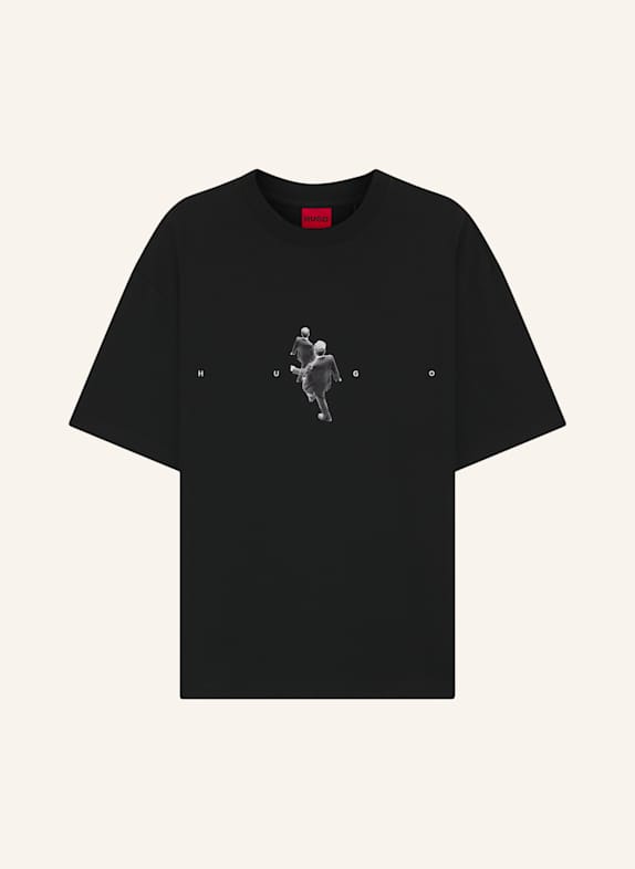 HUGO T-Shirt DOLLO Oversize Fit SCHWARZ