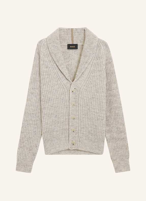BOSS Strickjacke L-UMONZA Regular Fit WEISS