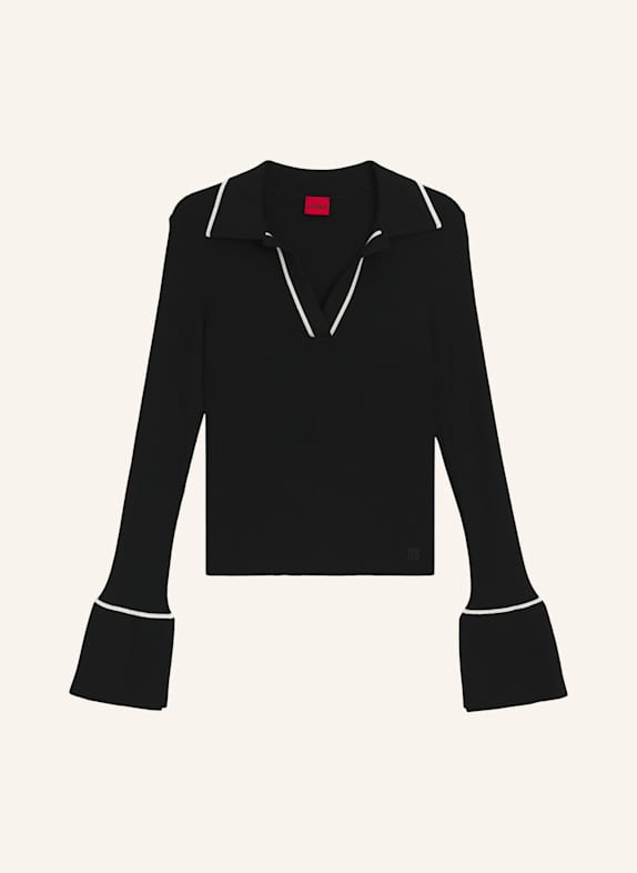 HUGO Pullover SAMUR Slim Fit SCHWARZ