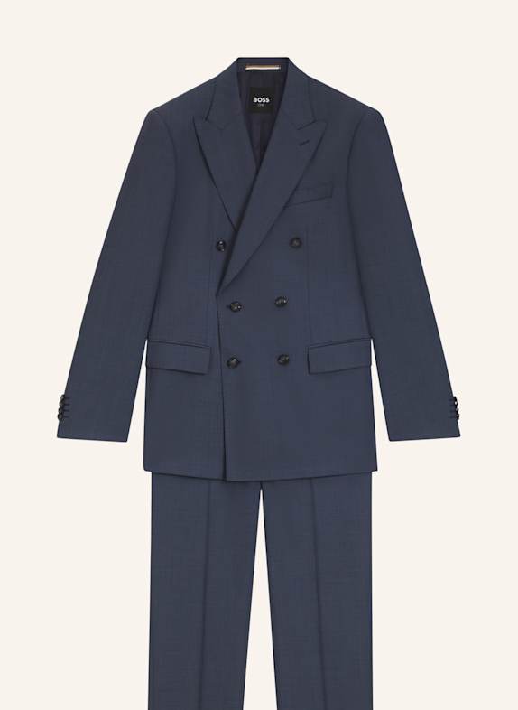 BOSS Business Anzug H-HUGE-2PCS-DB-254 Slim Fit BLAU