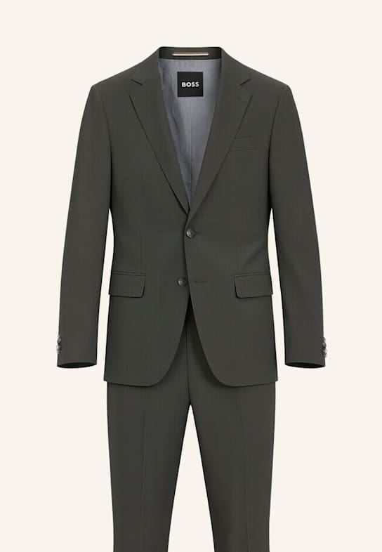 BOSS Business Anzug H-HUGE-2PCS-253 Slim Fit GRÜN