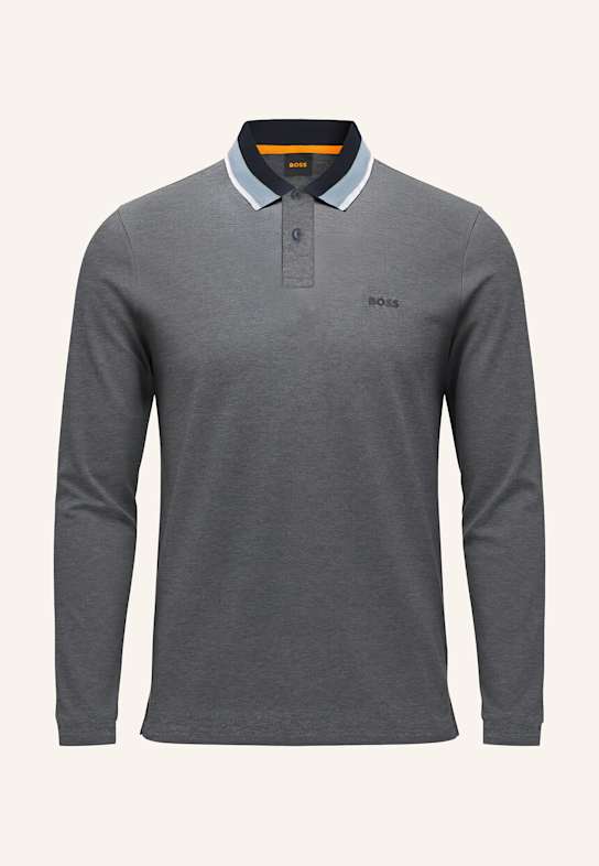 BOSS Poloshirt PEOXFORDLONG_1 Regular Fit DUNKELBLAU